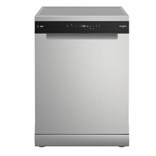 Whirlpool, 15 place settings, inox - Free standing dishwasher W7FHP43X