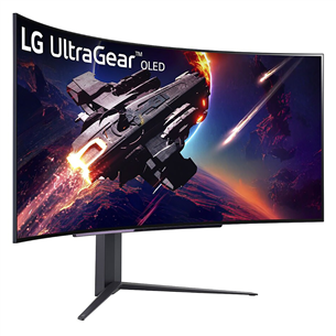 LG UltraGear 45GR95QE, 45'', OLED, WQHD, 240 Гц, изогнутый, черный - Монитор