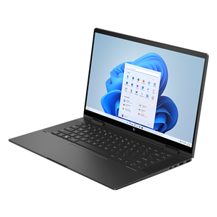HP Envy x360 2-in-1 Laptop 15-fh0001no, 15.6'', FHD, Ryzen 5, 16 GB, 512 GB, SWE, must - Sülearvuti