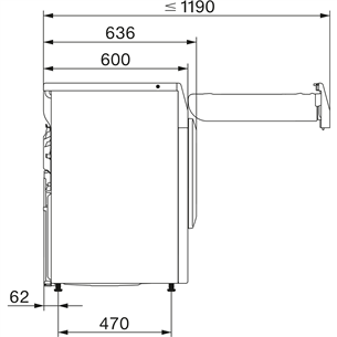 Miele Eco & Steam & 9 kg, sügavus 60 cm - Pesukuivati