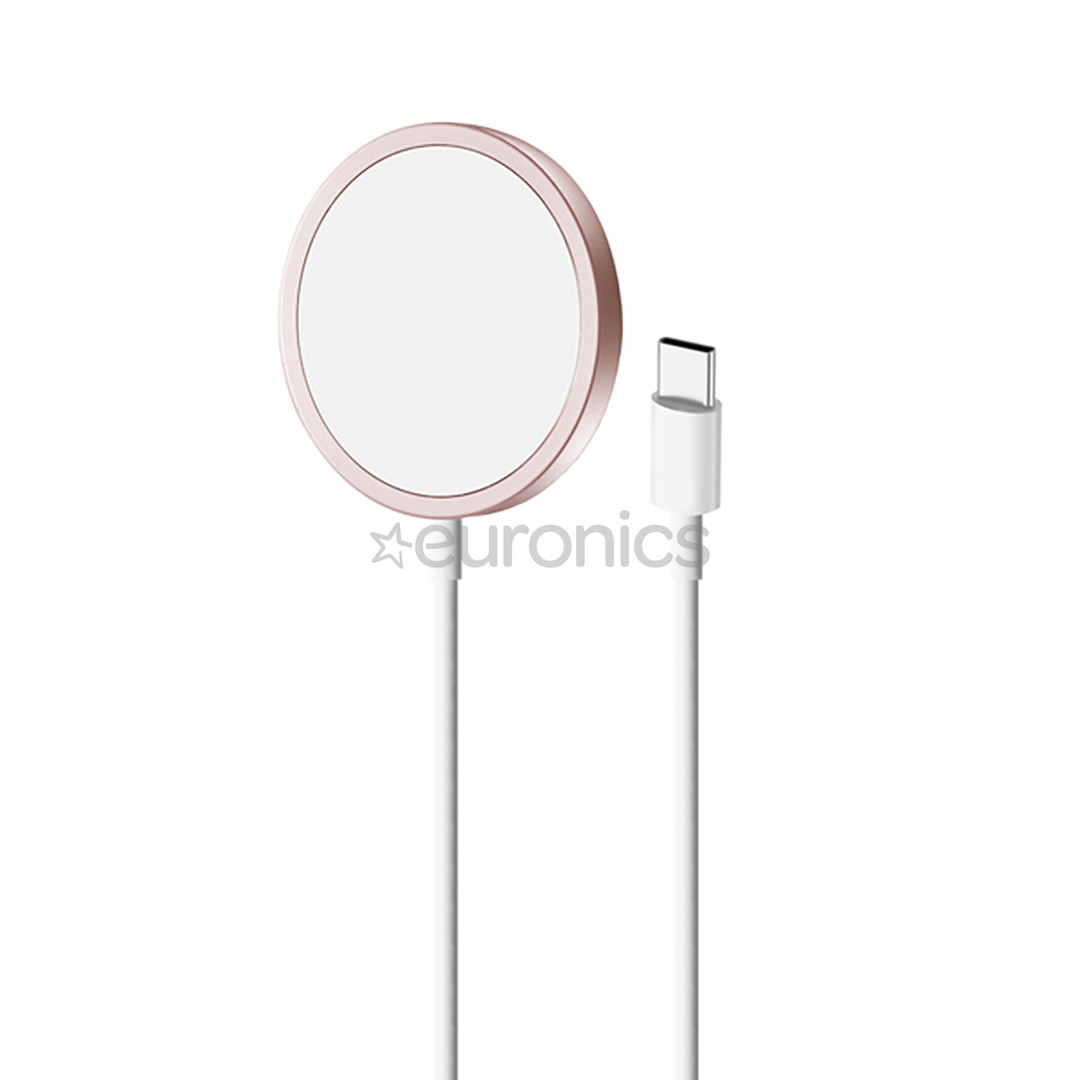 Puro Magnetic Wireless, USB-C, MagSafe, 1 m, roosa - Juhtmevaba laadija
