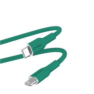 Puro SOFT, USB-C, Lightning, 1,5 м, зеленый - Кабель