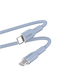 Puro SOFT, USB-C, Lightning, 1,5 m, light blue - Cable