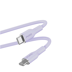 Puro SOFT, USB-C, Lightning, 1,5 m, lilla - Kaabel