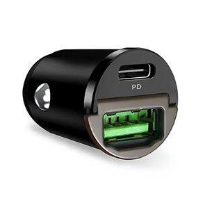 Puro Mini, USB-A, USB-C, 30 W, must - Autolaadija
