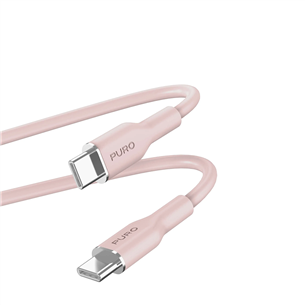 Puro Soft, USB-C / USB-C, 1,5 m, roosa - Kaabel PUUSBCUSBCICONROSE