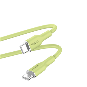 Puro Soft, USB-C / USB-C, 1,5 m, heleroheline - Kaabel PUUSBCUSBCICONLGRN