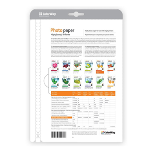 ColorWay High Glossy Photo Paper, 50 lehte, A4, 200 g/m² - Fotopaber