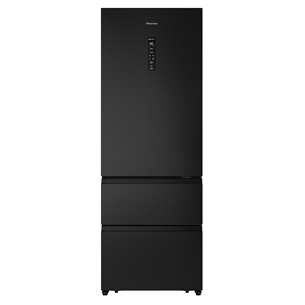 Hisense, NoFrost, 493 L, height 200 cm, black - Refrigerator