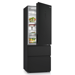 Hisense, NoFrost, 493 L, height 200 cm, black - Refrigerator