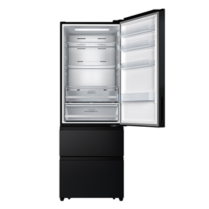 Hisense, NoFrost, 493 L, height 200 cm, black - Refrigerator