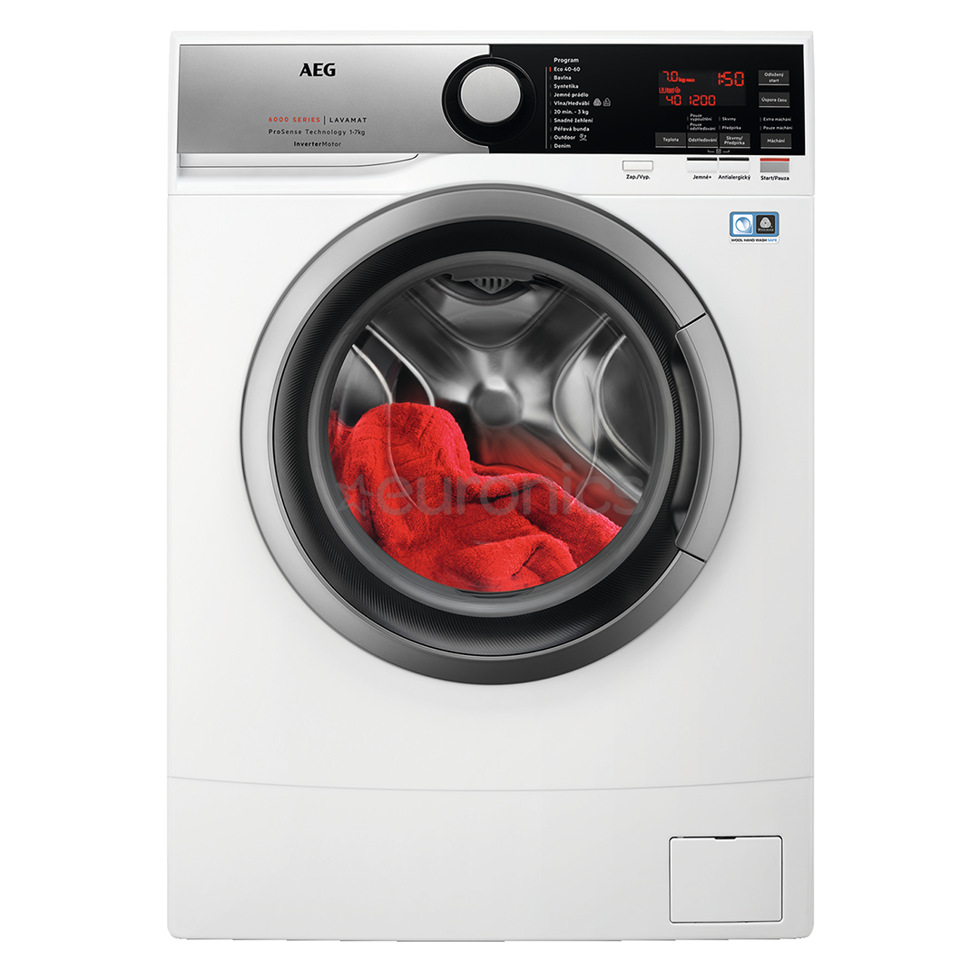 AEG 6000 serie ProSense, 7 кг, глубина 44,3 см, 1400 об/мин - Стиральная машина с передней загрузкой