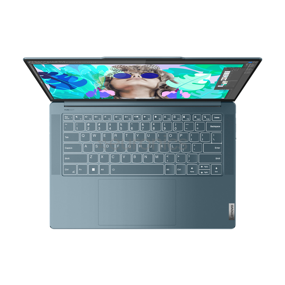 Lenovo Yoga Slim 7 14APU8, 14.5'', OLED, 2.9K, Ryzen 7, 16 GB, 1 TB, Radeon 780M, SWE, türkiissinine - Sülearvuti