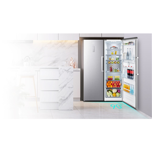 Hisense, 370 + 260 L, height 186 cm, inox - Cooler + Freezer