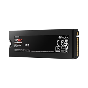 Samsung 990 PRO with Heatsink, 1 ТБ, PCIe 4.0 NVMe M.2, черный - SSD