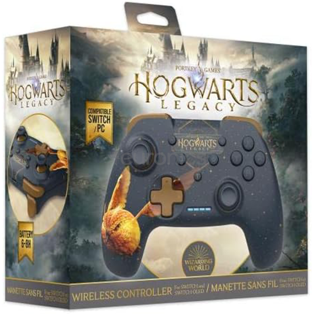 Freaks and Geeks Hogwarts Legacy Golden Snidget Controller, Nintendo Switch, PC, must - Juhtmevaba pult