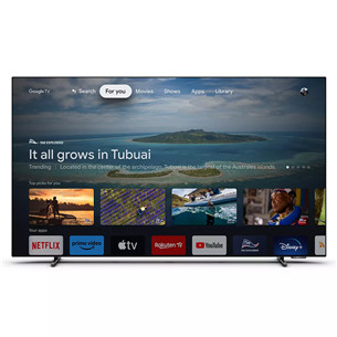 Philips OLED718, 65'', Ultra HD, OLED, jalad ääres, must - Teler