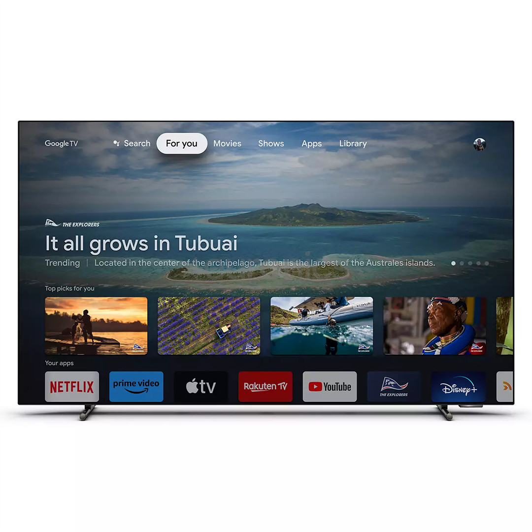 Philips OLED718, 65'', Ultra HD, OLED, jalad ääres, must - Teler