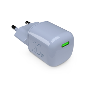 Puro MiniPro, USB-C, 20 W, sinine - Vooluadapter PUFCMTCUSBC20WGLBLUE
