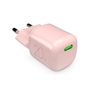 Puro MiniPro, USB-C, 20 W, roosa - Vooluadapter PUFCMTCUSBC20WGROSE