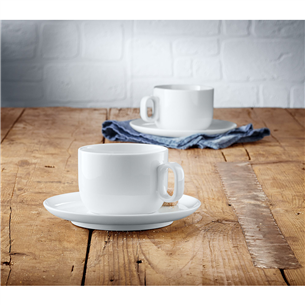 WMF Barista, white - Set of 2 cappuccino cups + plates