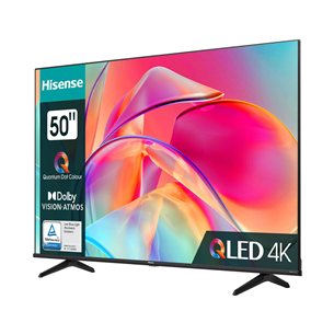 Hisense E7KQ, 50", Ultra HD, QLED, must - Teler