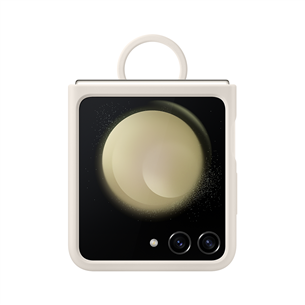 Samsung Silicone Case with Ring, Galaxy Flip5, cream - Case