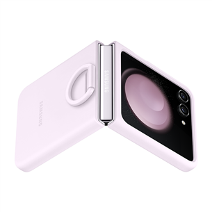 Samsung Silicone Case with Ring, Galaxy Flip5, сиреневый - Силиконовый чехол с кольцом