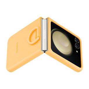 Samsung Silicone Case with Ring, Galaxy Flip5, apricot - Case
