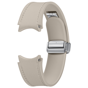 Samsung Galaxy Watch6 D-Buckle Hybrid Eco-Leather Band, M/L, бежевый - Ремешок для часов