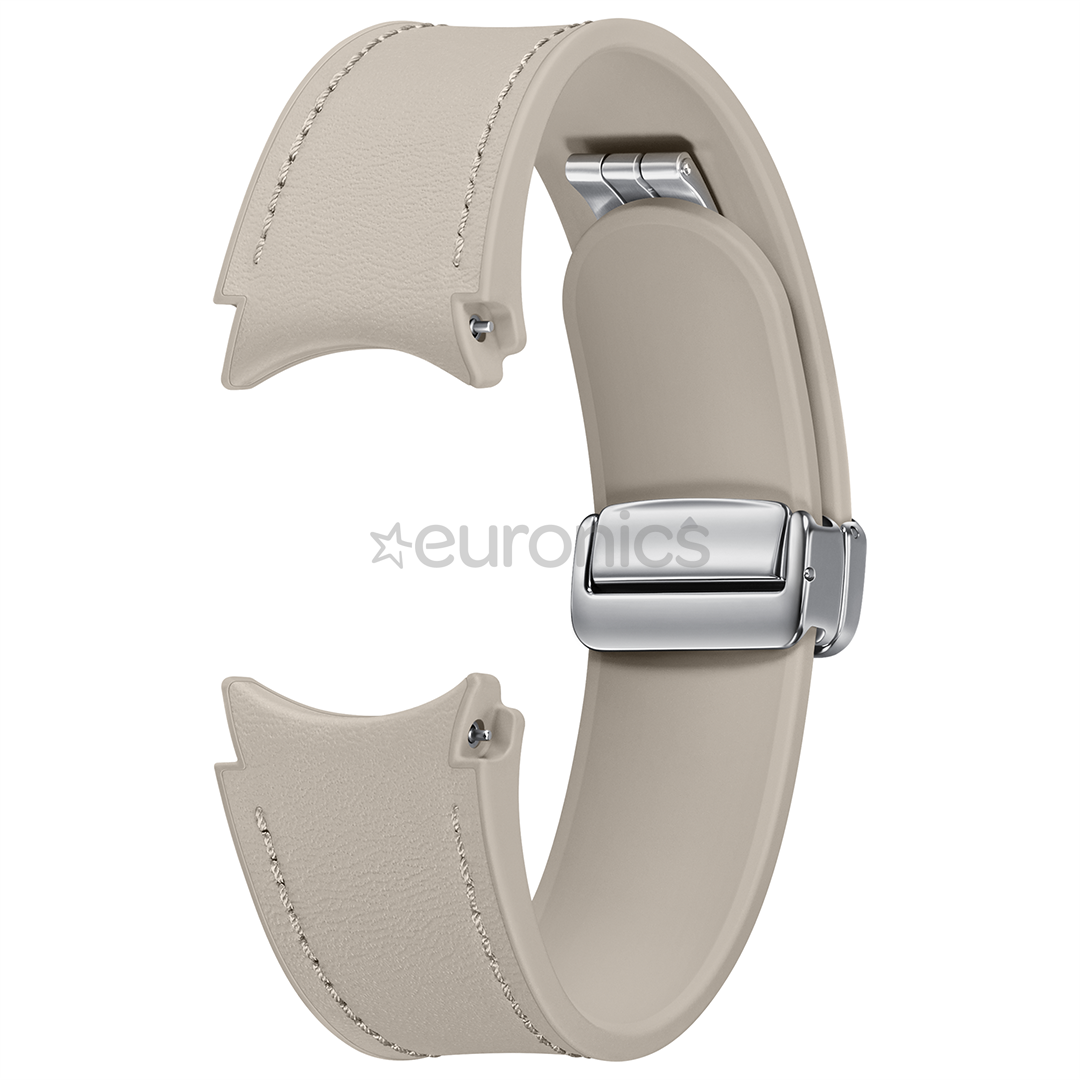 Samsung Galaxy Watch D-Buckle Hybrid Eco-Leather Band, M/L, beež - Kellarihm