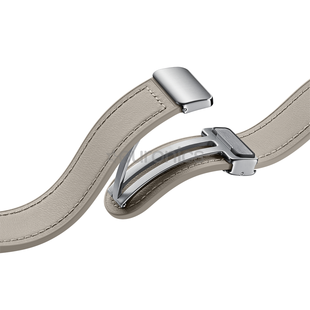 Samsung Galaxy Watch D-Buckle Hybrid Eco-Leather Band, M/L, beež - Kellarihm