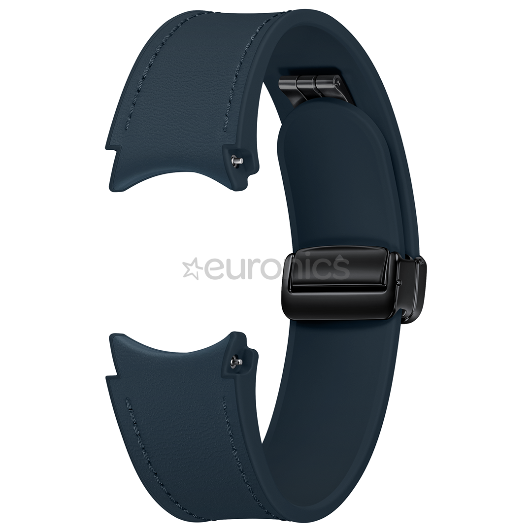Samsung Galaxy Watch D-Buckle Hybrid Eco-Leather Band, M/L, tumesinine - Kellarihm