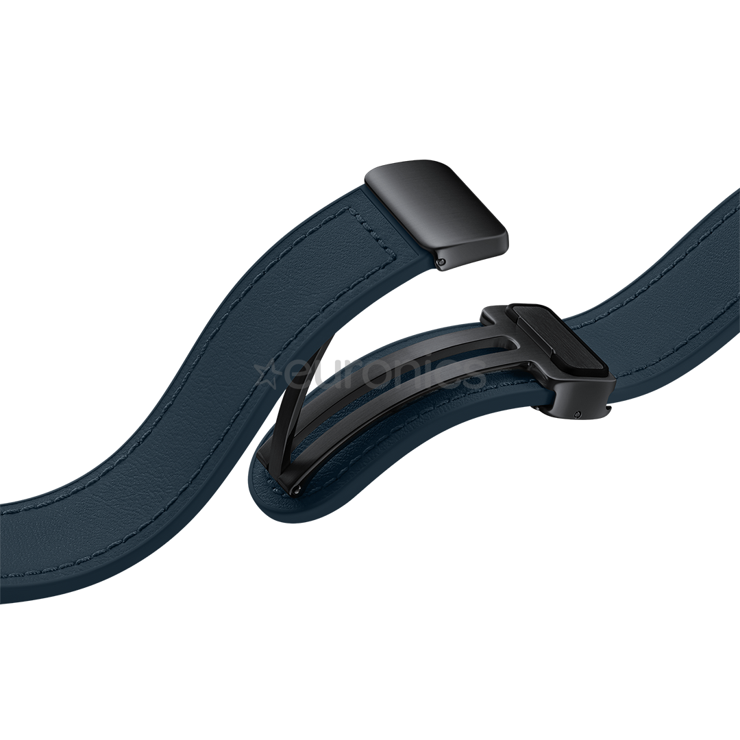 Samsung Galaxy Watch D-Buckle Hybrid Eco-Leather Band, M/L, tumesinine - Kellarihm