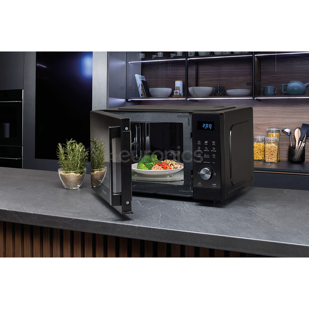 Hisense, 23 L, black - Microwave oven with grill