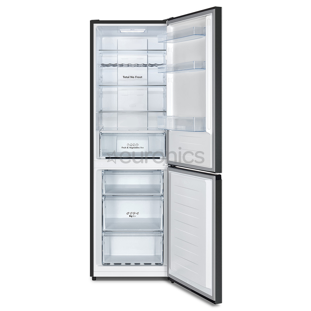 Hisense NoFrost, 304 L, 186 cm, black - Refrigerator