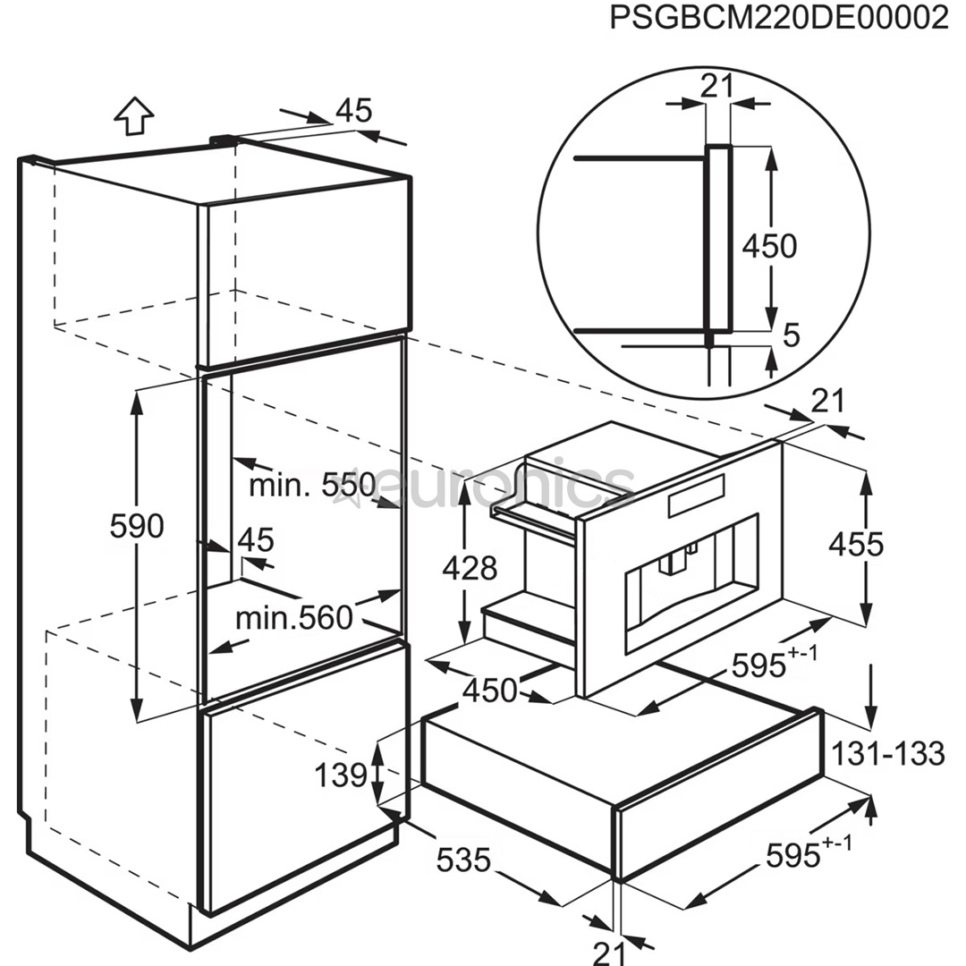 Electrolux Pure Black, black - Built-in espresso machine