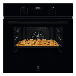 Electrolux 600 SteamBake, 65 L, must - Integreeritav ahi