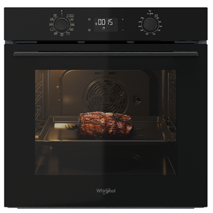 Whirlpool, catalytic cleaning, 71 L, black - Built-in oven