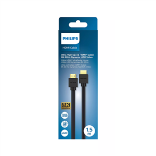 Philips HDMI 2.1, 8K, 60 Гц, 1,5 м, черный - Кабель