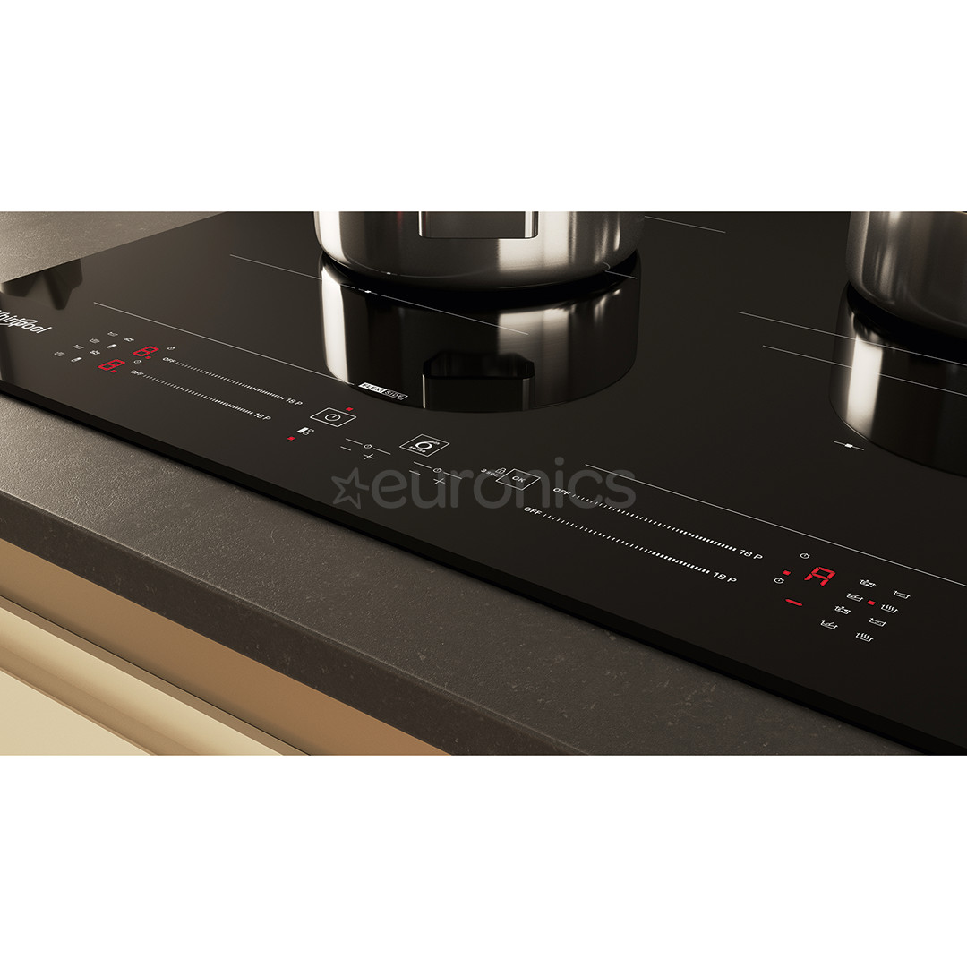 Whirlpool, width 59 cm, black - Built-in induction hob