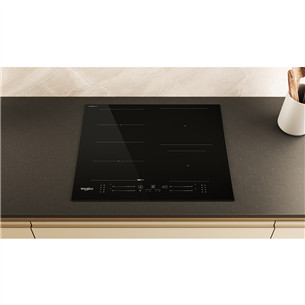 Whirlpool, width 59 cm, black - Built-in induction hob