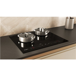 Whirlpool, width 59 cm, black - Built-in induction hob