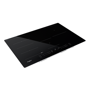 Whirlpool, width 77 cm, black - Built-in induction hob