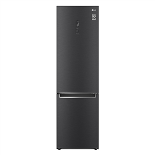 LG, Total No Frost, 384 л, высота 203 см, матовый черный - Холодильник GBB72MCUGN.AMCQEUZ