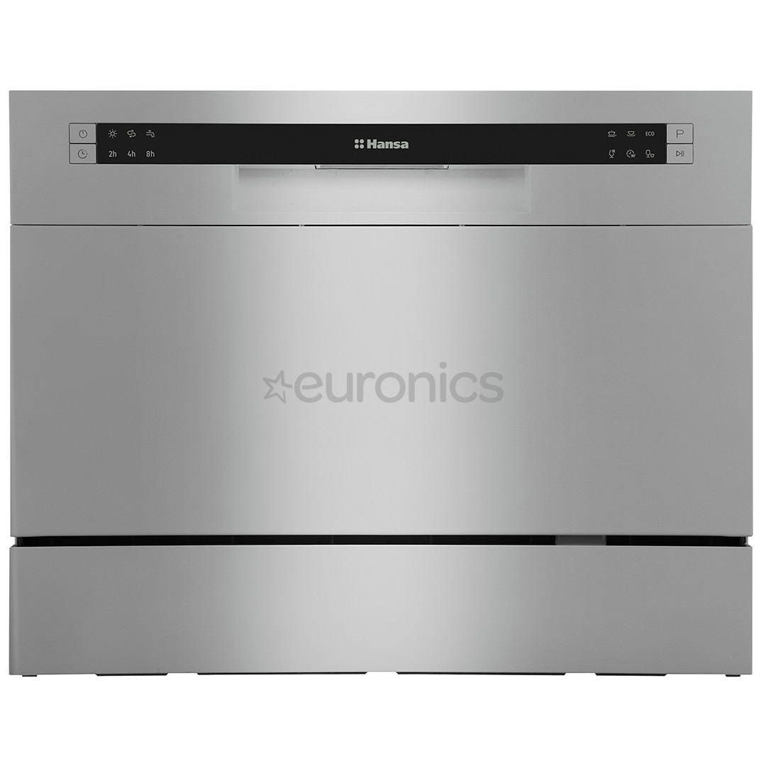 Hansa, mini, 6 place settings, silver - Free standing dishwasher