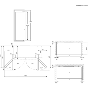 Electrolux 900 Frost Free, 522 L, 190 cm, must - SBS-Külmik