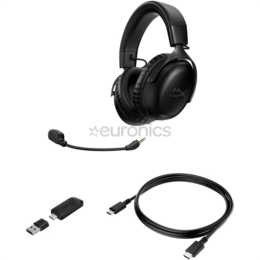 HyperX Cloud III Wireless, must - Juhtmevaba peakomplekt