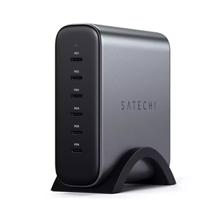 Satechi GaN, 200 Вт, 6x USB-C, темно-серый - Зарядная станция ST-C200GM-EU