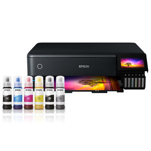 Epson EcoTank L8180, A3+, WiFi, LAN, SD, must - Multifunktsionaalne värvi-tindiprinter C11CJ21402